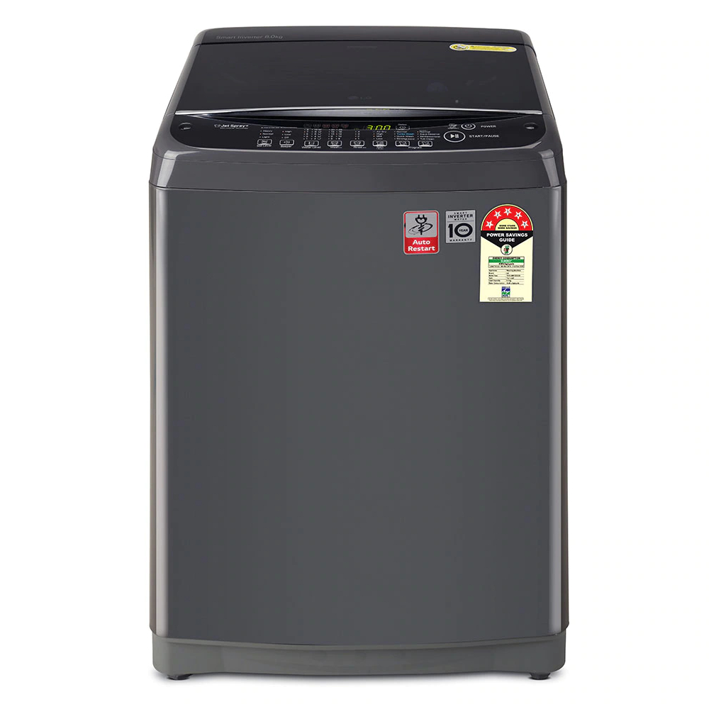 LG 8 Kg 5 Star Fully Automatic Top Load Washing Machine with Smart Closing Door & Smart Diagnosis (T80SJMB1Z, Black)
LG 8 Kg 5 Star Fully Automatic Top Load Washing Machine with Smart Closing Door & Smart Diagnosis (T80SJMB1Z, Black)