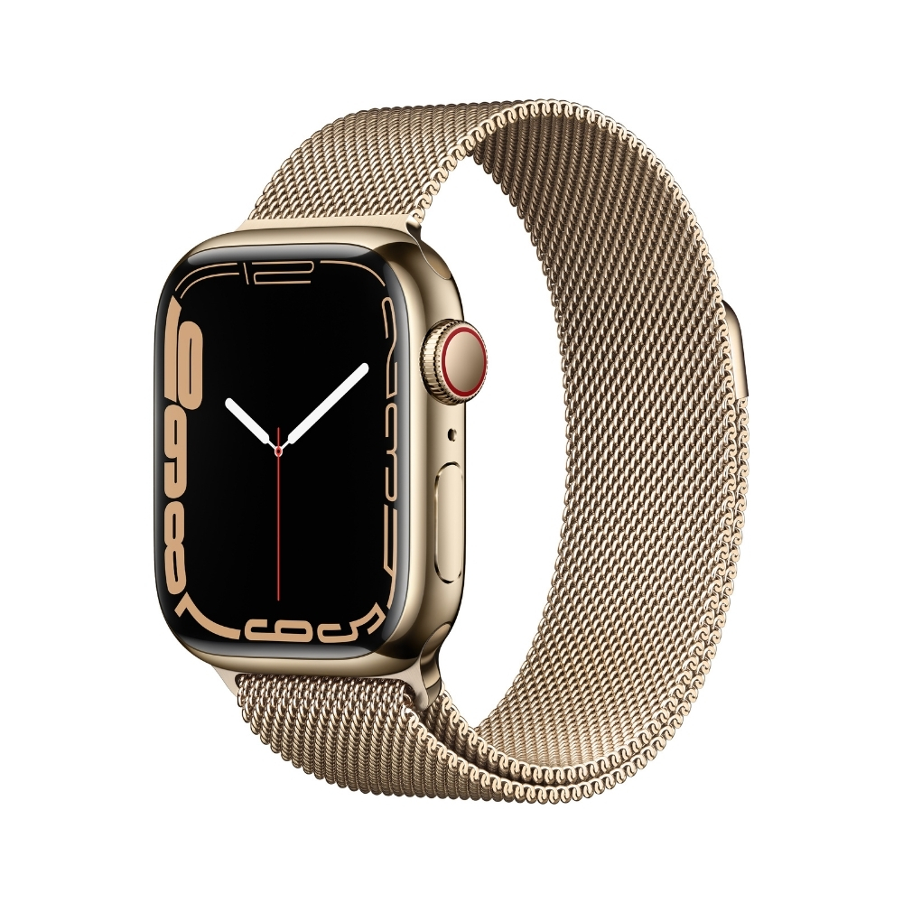 Apple Watch Series 7 GPS + Cellular - 41 mm MKHY3HN/A Gold Stainless Steel Dark Cherry Band
Apple Watch Series 7 GPS + Cellular - 41 mm MKHY3HN/A Gold Stainless Steel Dark Cherry Band