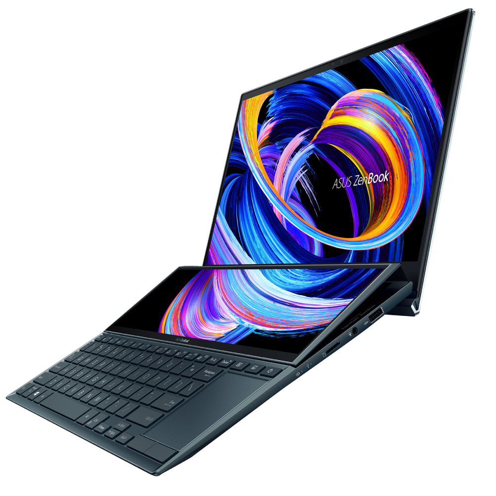 Asus Zenbook Duo 14 (UX482) (11th Gen Intel Core i5 Processor/16 GB RAM/512 GB SSD/14" FHD Touch Screen Display/2 GB NVIDIA Graphics/Windows 10/MSO), Celestial blue
Asus Zenbook Duo 14 (UX482) (11th Gen Intel Core i5 Processor/16 GB RAM/512 GB SSD/14" FHD Touch Screen Display/2 GB NVIDIA Graphics/Windows 10/MSO), Celestial blue