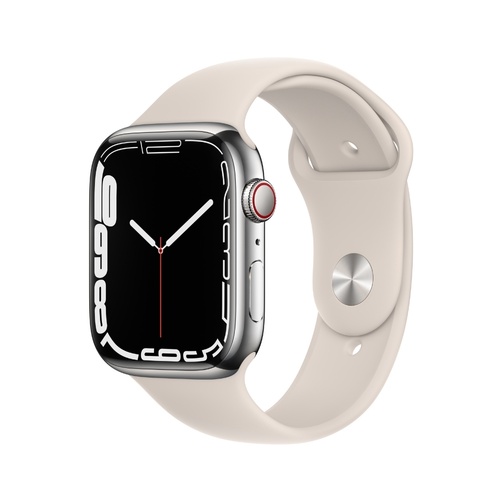 Apple Watch Series 7 GPS + Cellular - 45 mm MKJV3HN/A Silver Stainless Steel Starlight Band
Apple Watch Series 7 GPS + Cellular - 45 mm MKJV3HN/A Silver Stainless Steel Starlight Band