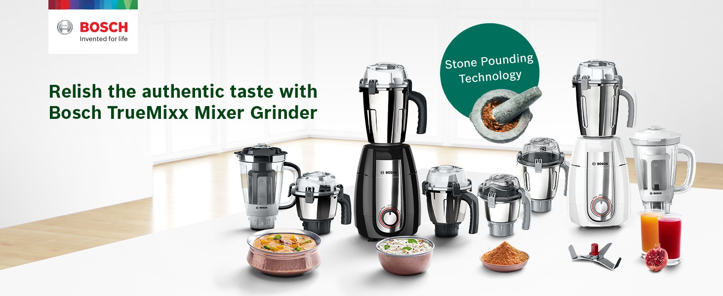 Bosch Truemixx Pro 4 Jar Mixer Grinder with Stone Pounding Technology