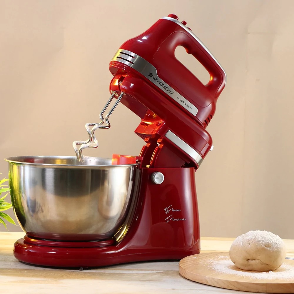 Wonderchef Crimson Edge Stand Mixer with 3 Attachments & 5 Speed
