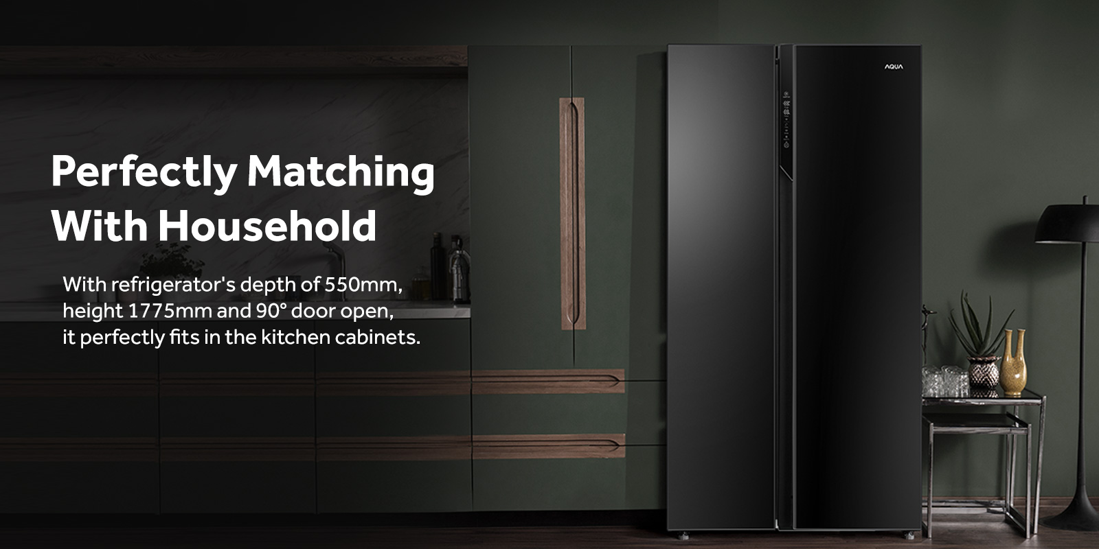 Haier 570 Litres 2 Star Side By Side Refrigerator with Twin inverter