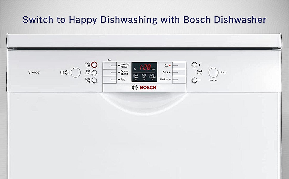 Bosch 13 Place Setting Free Standing Dishwasher (SMS66GW01I, White