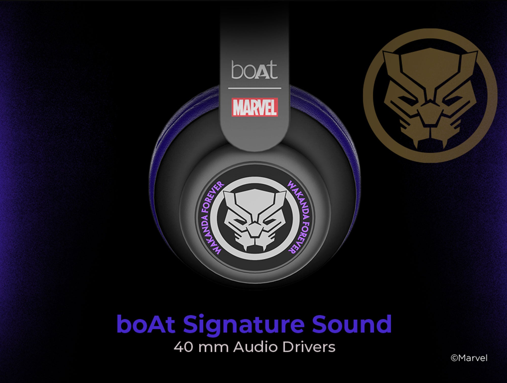 boAt Rockerz 450 RTL Marvel Edition Bluetooth Headphone (Black