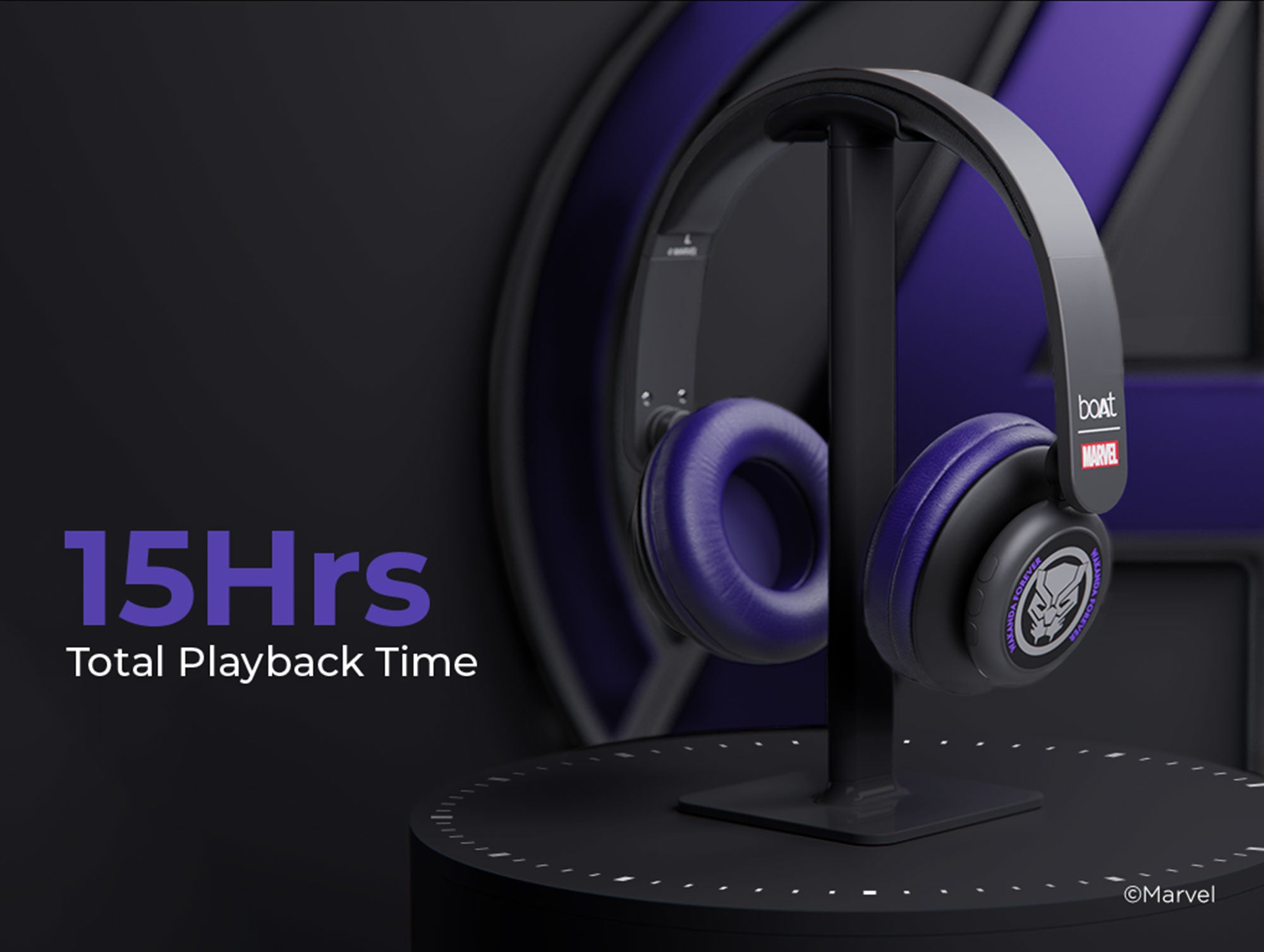 boAt Rockerz 450 RTL Marvel Edition Bluetooth Headphone (Black