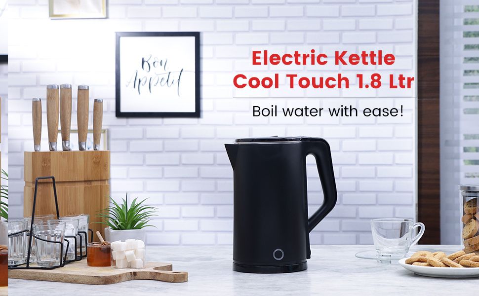 Wonderchef Cool Touch Electric Kettle with 1500 Watts, 1.8 Liter, Auto