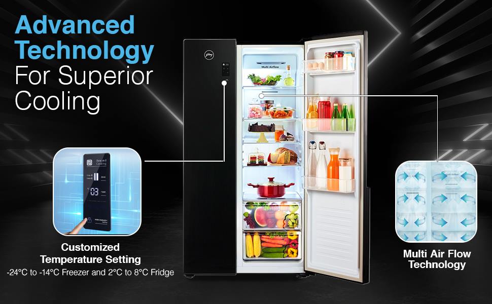 Godrej Eon Velvet Series Side by Side Refrigerator Vijay Sales
