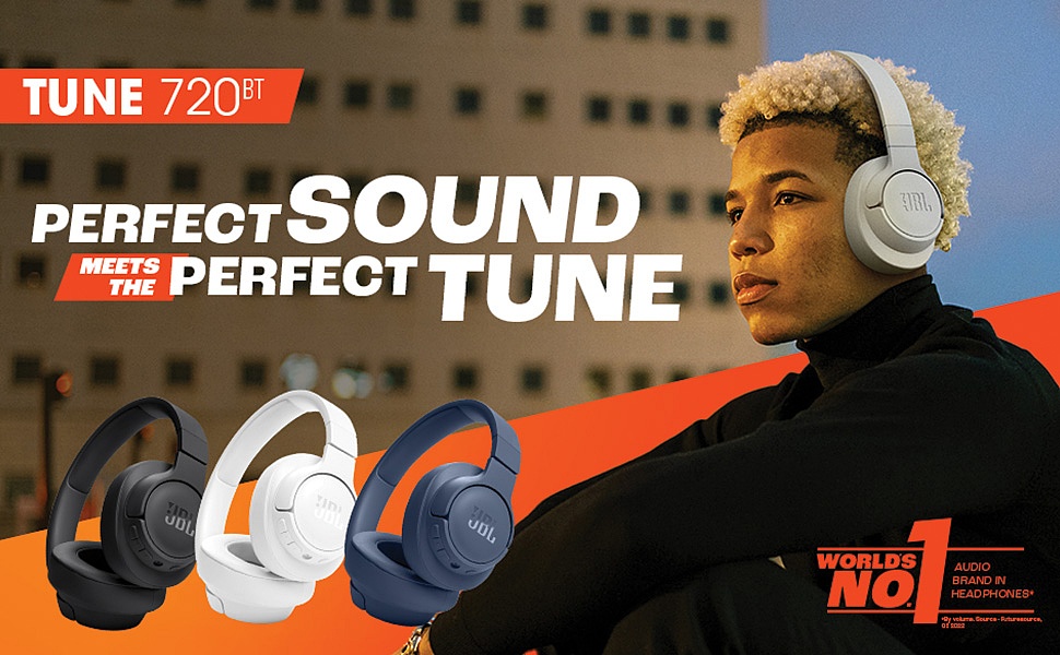JBL Tune 720BT Wireless On Ear Headphone with JBL Pure Bass Sound