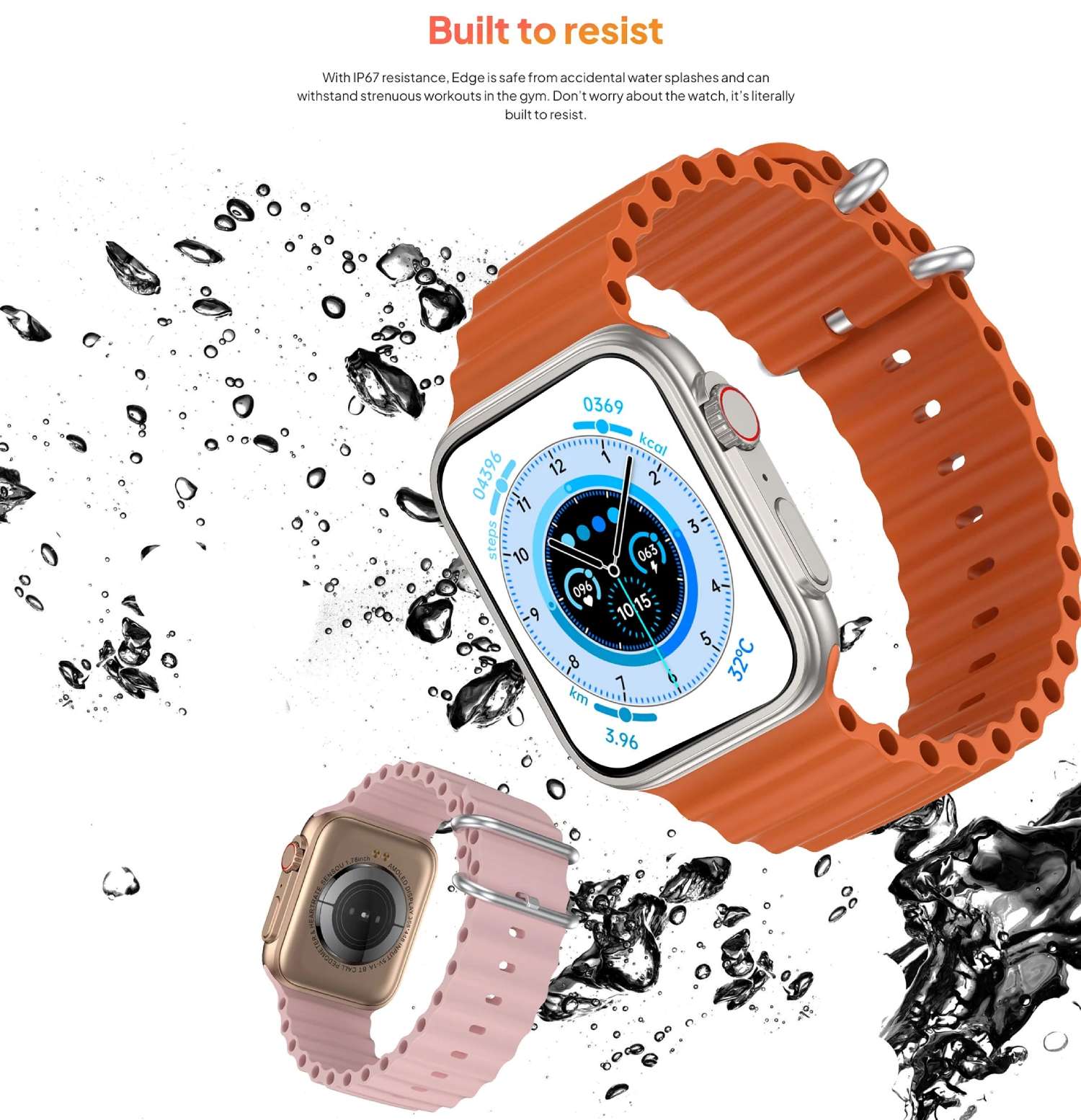 FireBoltt Edge Smart Watch with Bluetooth Calling, Water Resistant