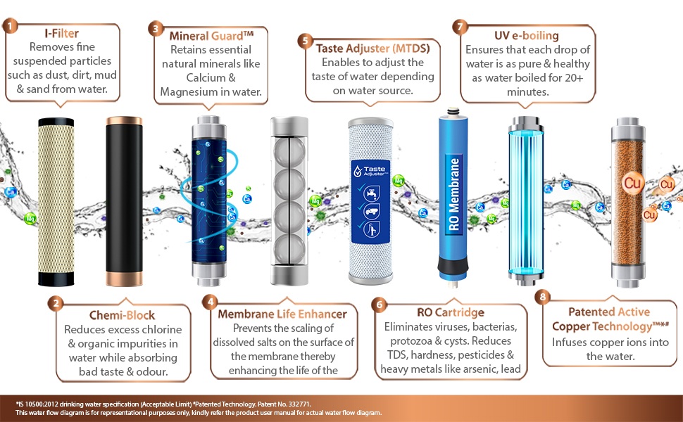 Eureka Forbes Aquaguard Blaze RO+UV+MTDS Water Purifier with Active