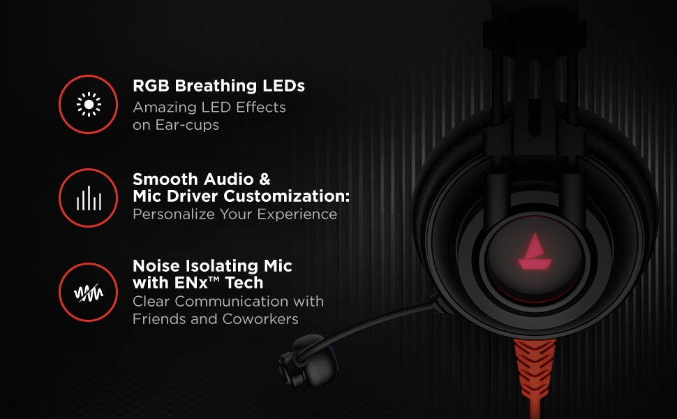 boAt Immortal IM200 RTL Wired Channel USB Gaming Headphone with RGB