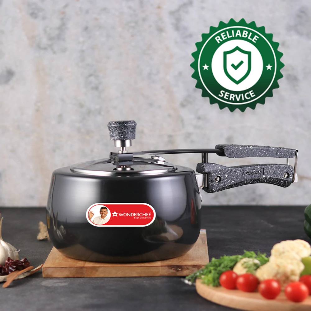 Wonderchef Taurus Induction Base Hard Anodized Pressure Cooker with