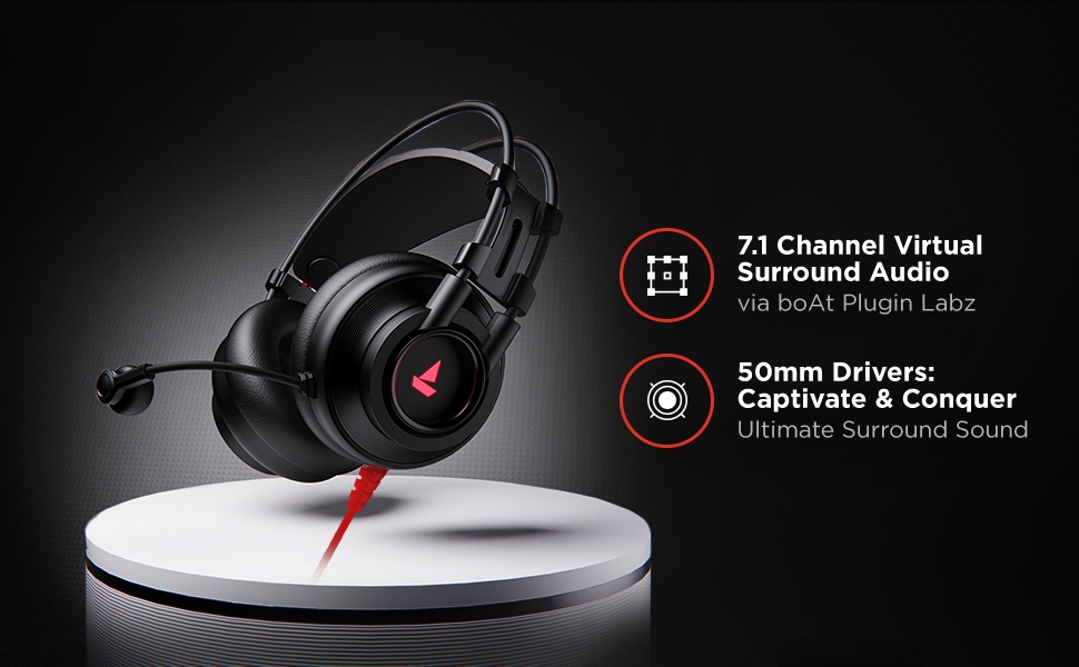 boAt Immortal IM200 RTL Wired Channel USB Gaming Headphone with RGB