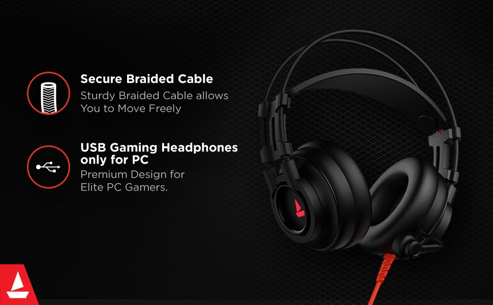 boAt Immortal IM200 RTL Wired Channel USB Gaming Headphone with RGB