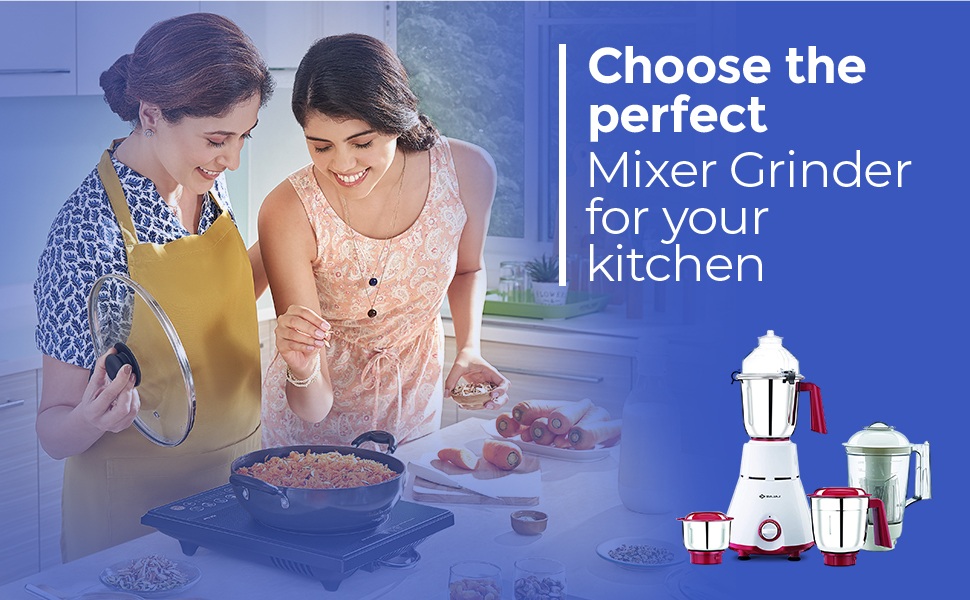 Bajaj GX 4701 Mixer Grinder with Multi Tasker Blades, Lid Lock