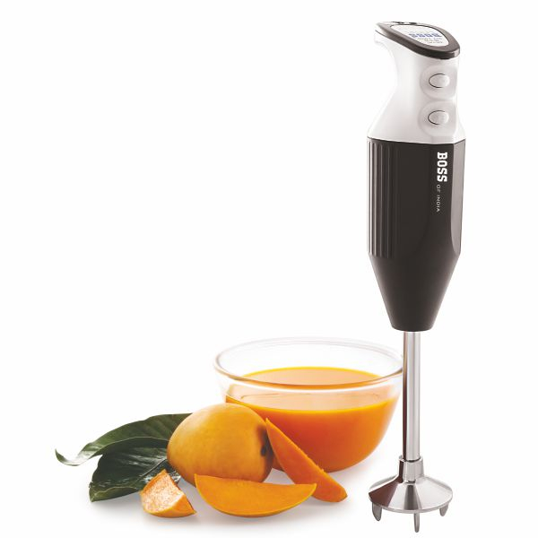 BOSS Genius Hand Blender with 2 Speed Push Button, Superior Stainless