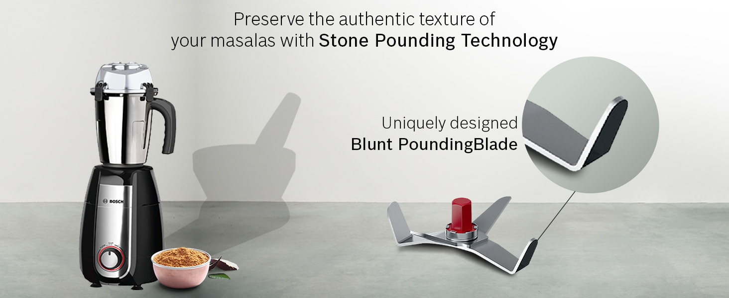 Bosch Truemixx Pro 4 Jar Mixer Grinder with Stone Pounding Technology