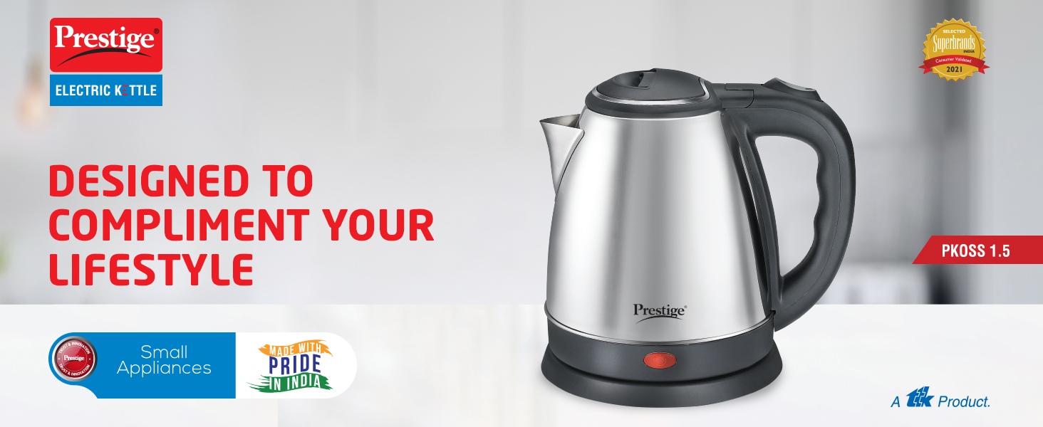 Prestige PKOSS Electric Kettle with Automatic CutOff, 1.5Litres