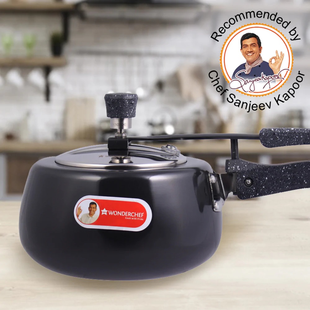 Wonderchef Tauras Induction Base Hard Anodized Pressure Cooker with