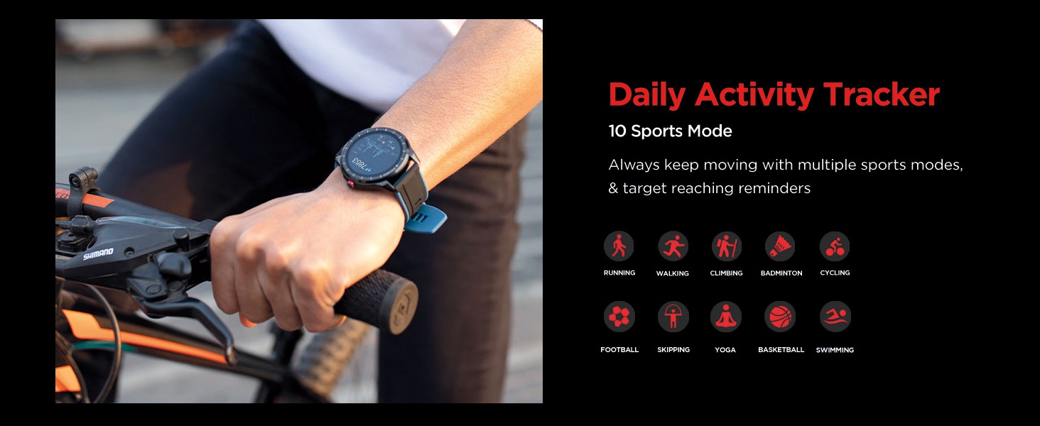 boAt Flash RTL Smart Watch with Camera & Music Control, IP68 Dust