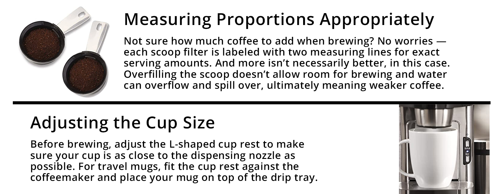 Hamilton Beach Scoop Single Serve Coffee Maker with Durable Stainless