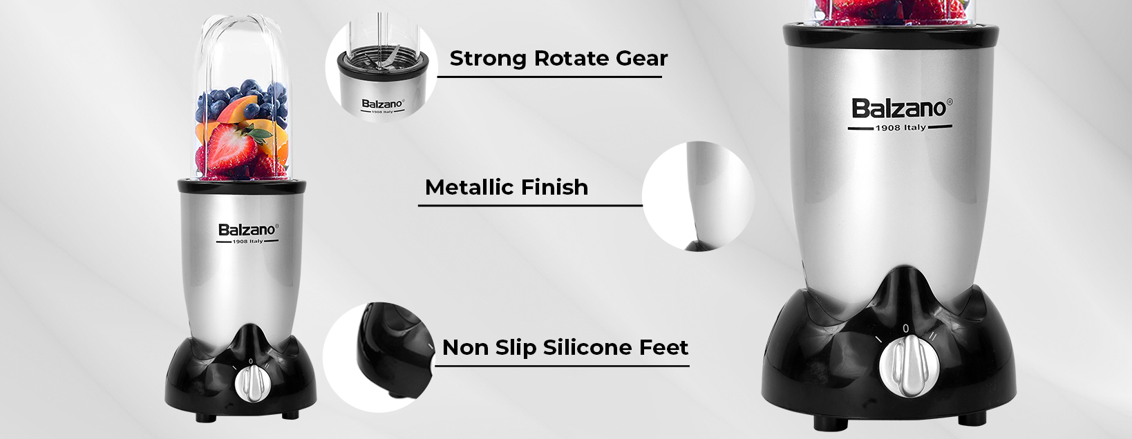 Balzano High Speed Nutri Blender, Mixer, Smoothie Maker with Single