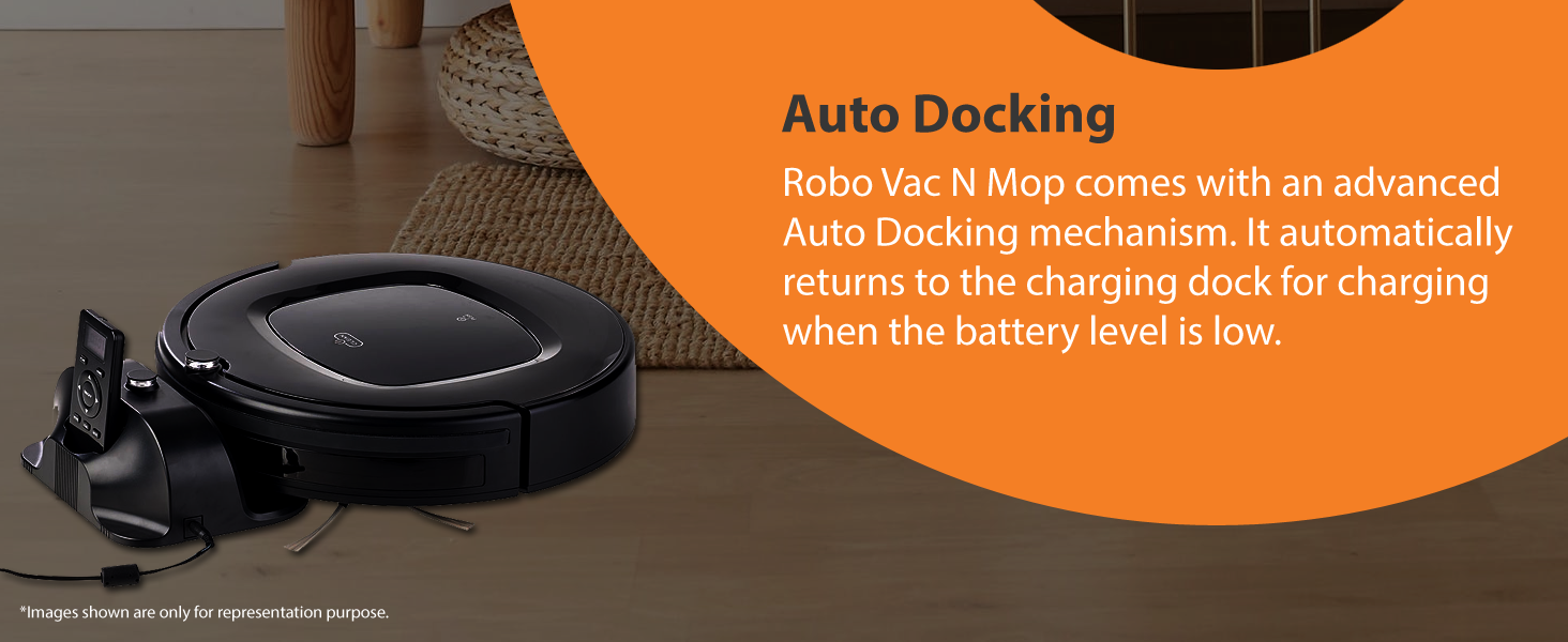 Eureka Forbes Robo VAC N MOP Robotic Vacuum Cleaner with Remote Control Operation, Smart