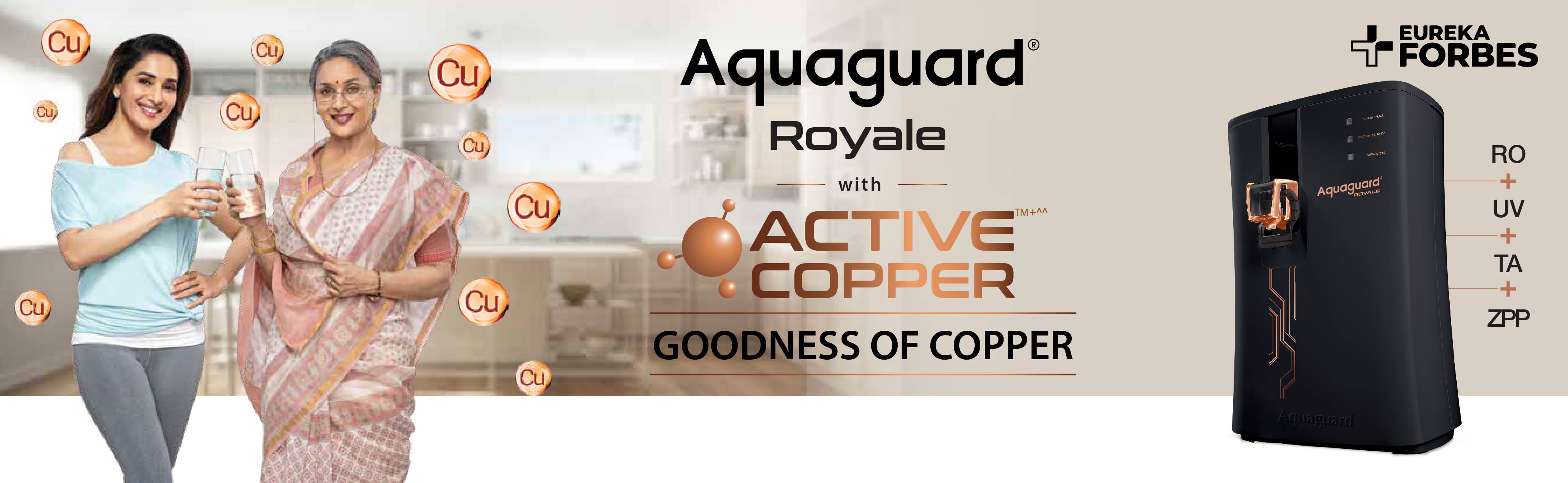 Eureka Forbes Water Purifier Aquaquard Royale RO+UV+MTDS with Mineral