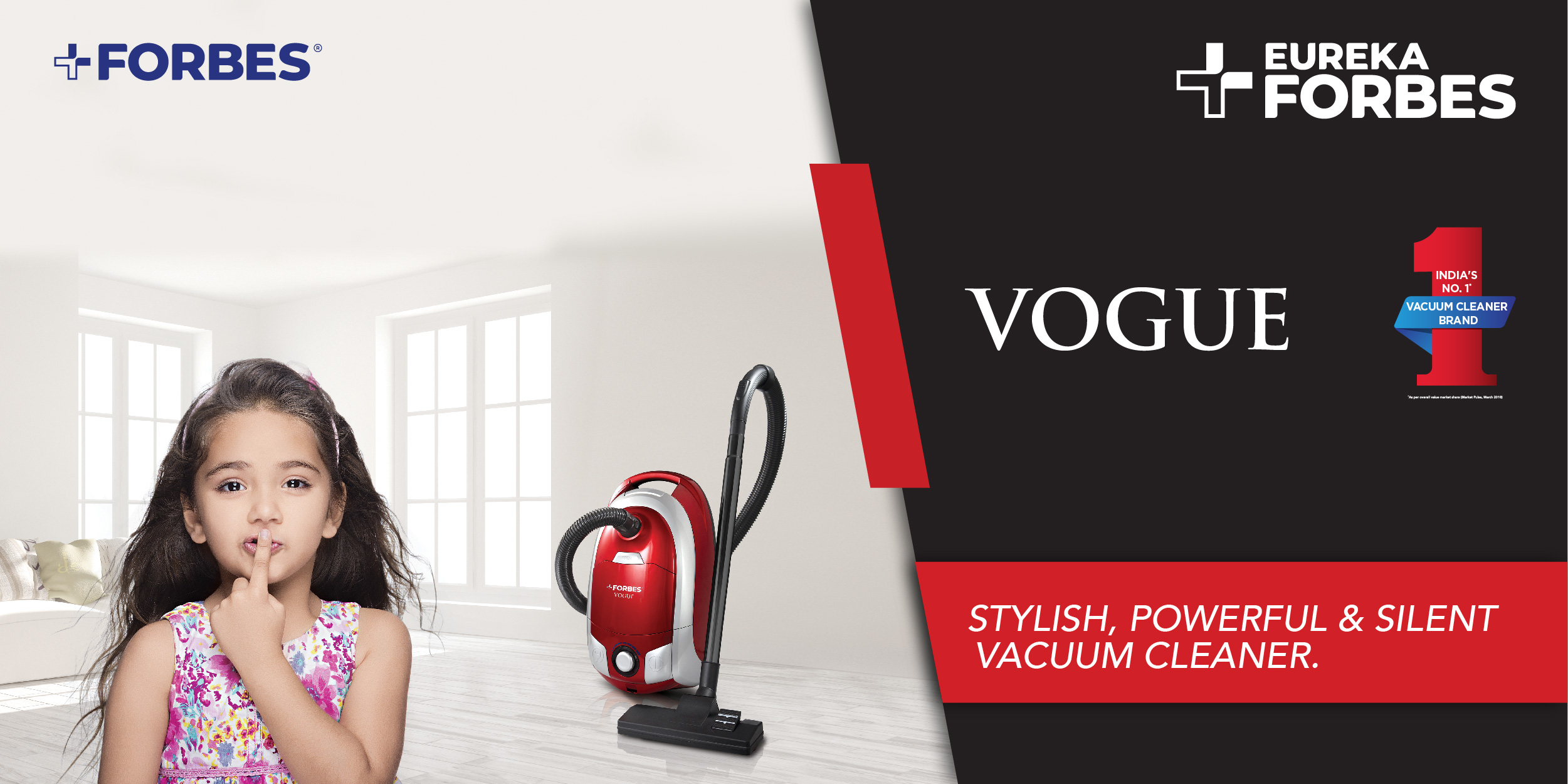 Eureka Forbes Vogue Super Silent Vacuum Cleaner with Variable Power