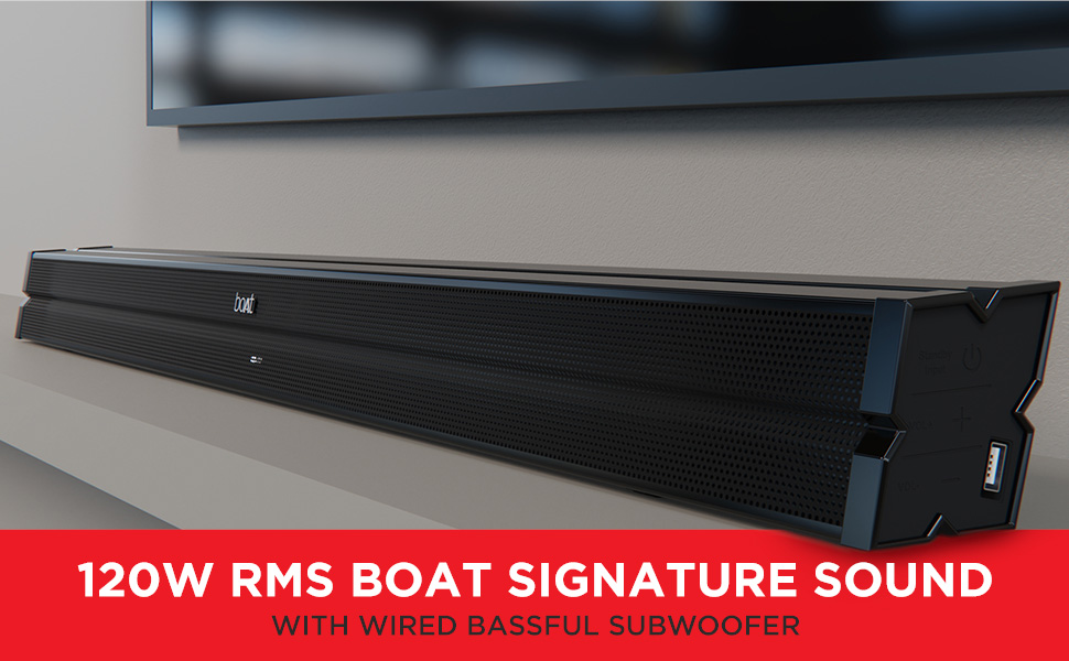 boAt Aavante Bar 1500 2.1 Channel Home Theatre Soundbar with 120W boAt Signature Sound, Wired