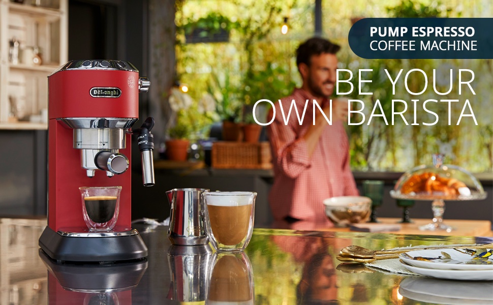 Delonghi Pump Espresso Semi Automatic Coffee Maker with Adjustable