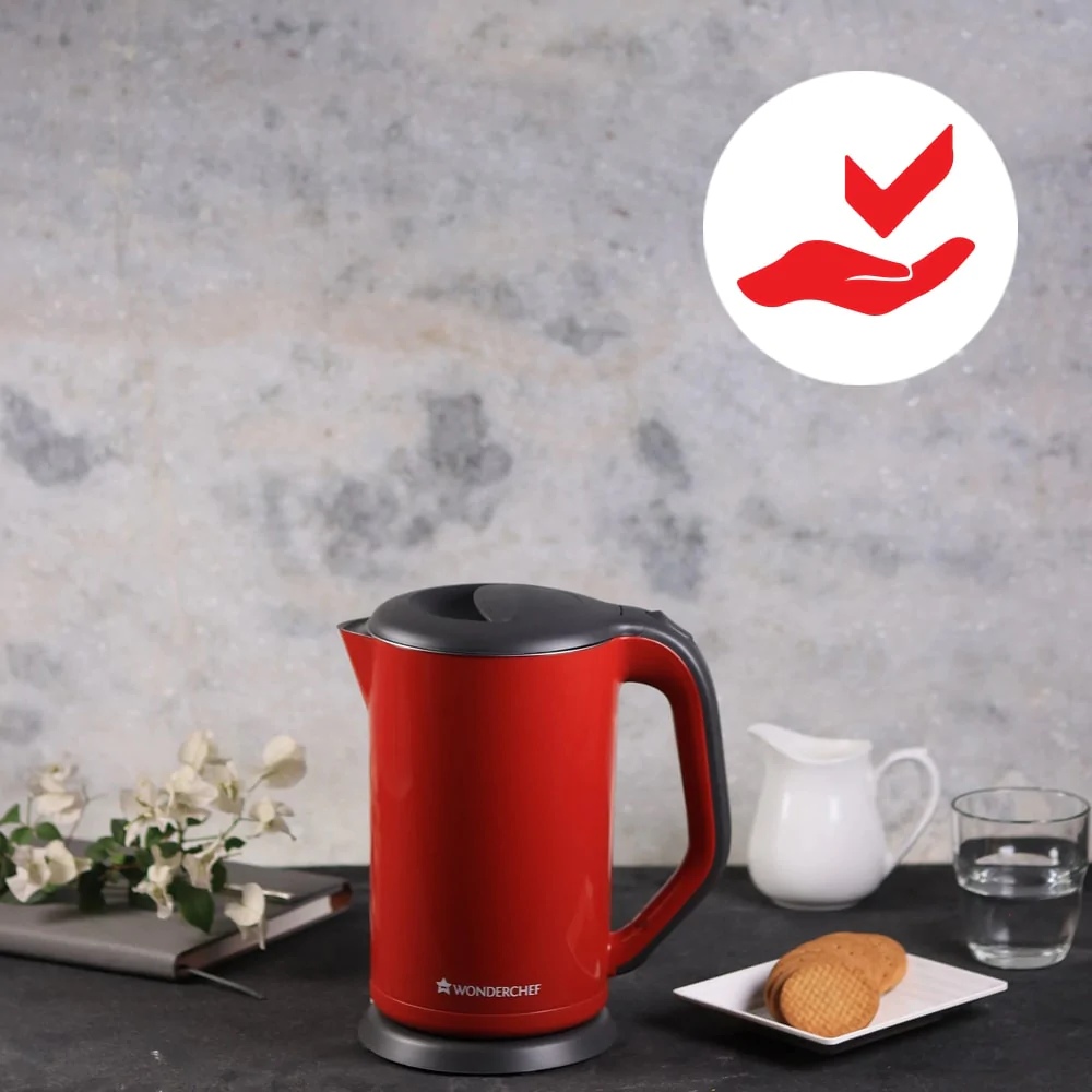 Wonderchef Luxe Electric Kettle Crimson Edge With AutoShut Off Feature