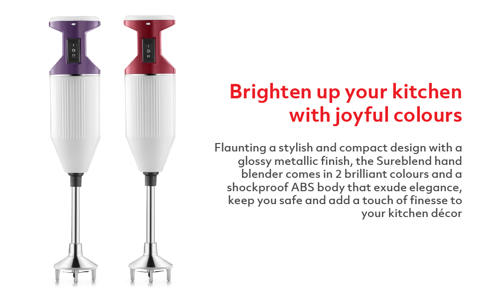 Usha Hand Blender with 3 Stainless Steel Blades, Silent Operation