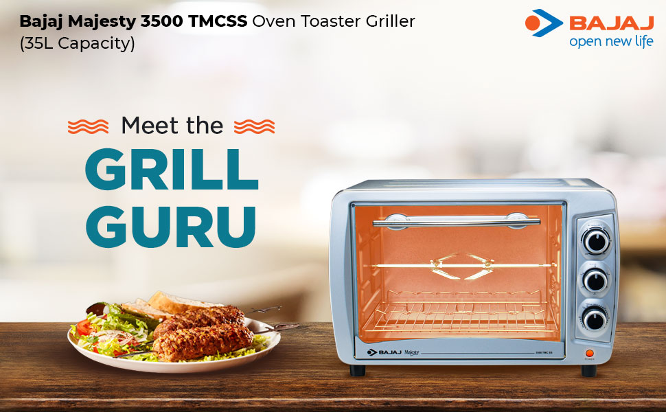 Bajaj 35 Litres Oven Toaster Grillers with Glass Door, Motorised