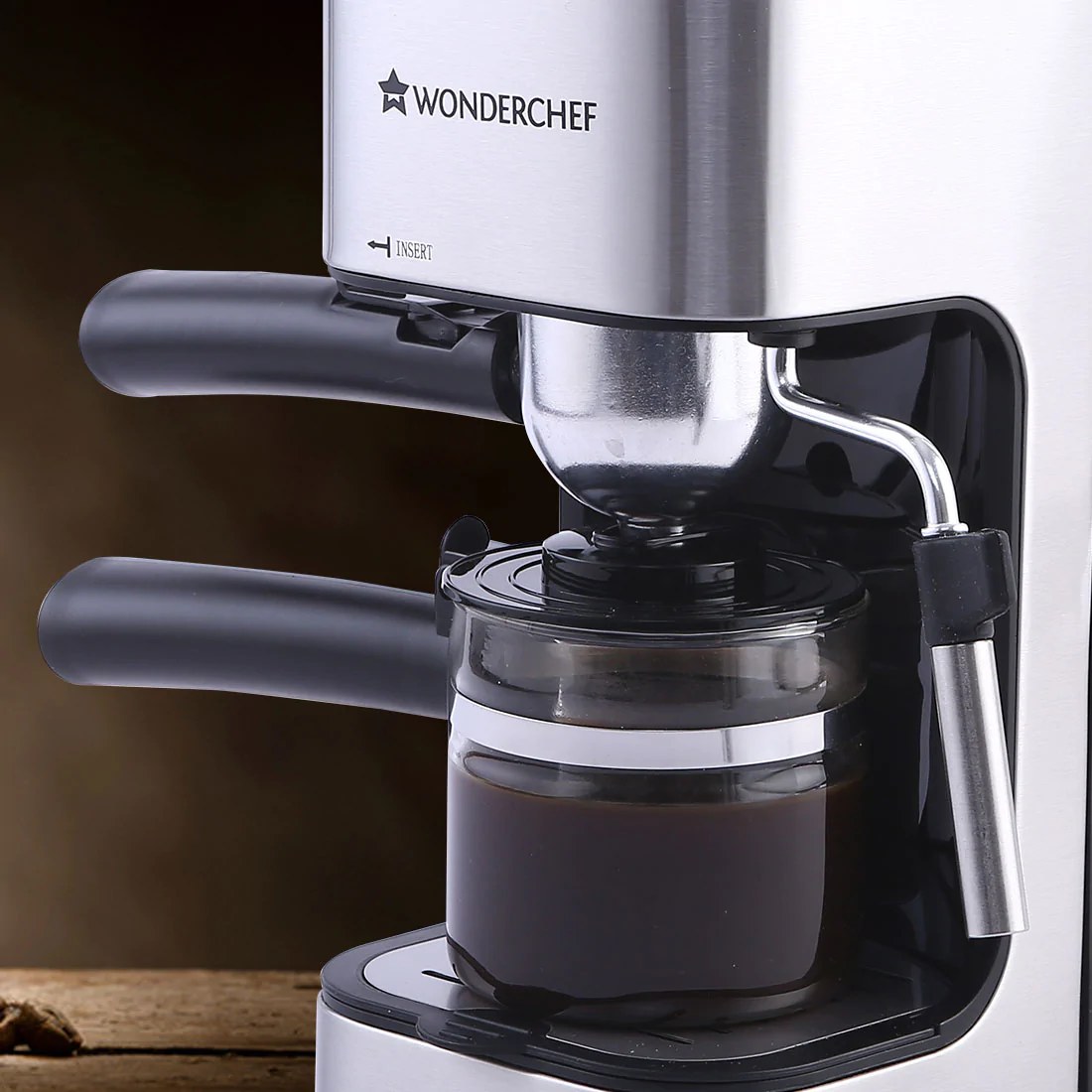 Wonderchef Regalia Espresso Coffee Maker with 5 Bar, Steam Tube for