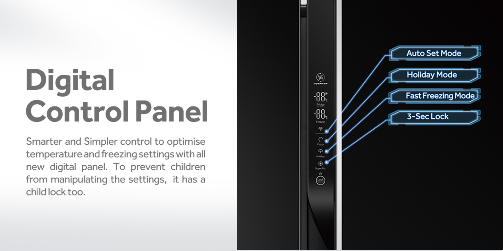 Haier 570 Litres 2 Star Side By Side Refrigerator with Twin inverter