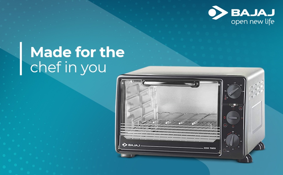 Bajaj 22 Litres Oven Toaster Grillers with Glass Door, Motorised