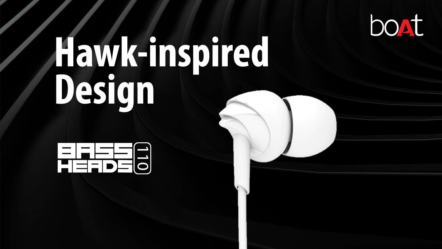 boAt BassHeads 110 Earphone with In Line Microphone, Super Extra Bass