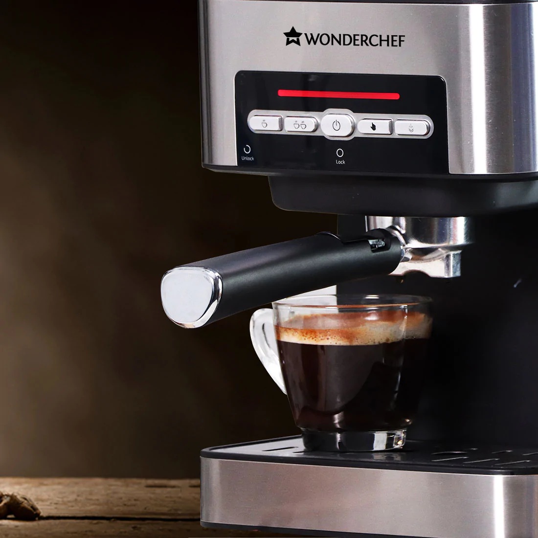 Wonderchef Regalia Espresso Coffee Maker 15Bar with Transparent Water