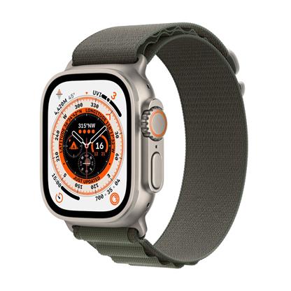 Apple Watch Ultra 49 mm Titanium Case with Medium Green Alpine 