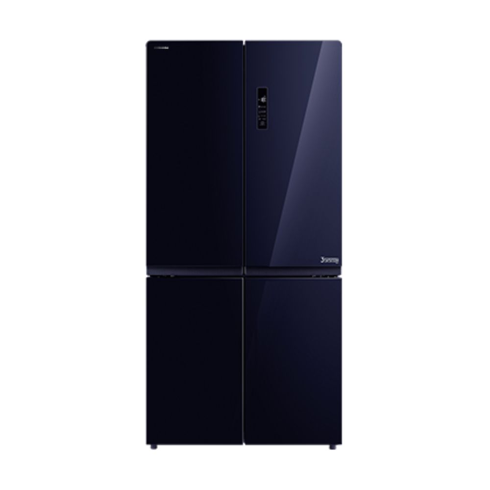 

Toshiba 650 Ltrs Side By Side Refrigerator (GRRF646WEPGI, Blue Glass)