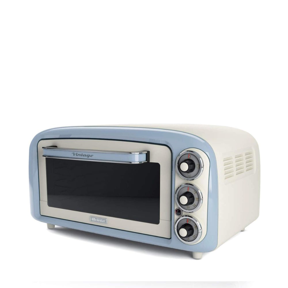 

Ariete Vintage 18 Litres Oven with 3 Cooking Modes, 60 Minute Timer, Stainless Steel Grill (VINTAGEOVEN18LT, Light Blue)