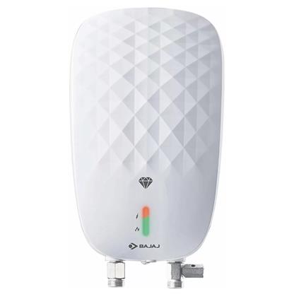 Bajaj Juvel Instant Vertical Water Heater with Multiple Safety Systems, 3  Litres, Thermostat Cutout, LED Indicator, ABS Body (White) | Vijay Sales