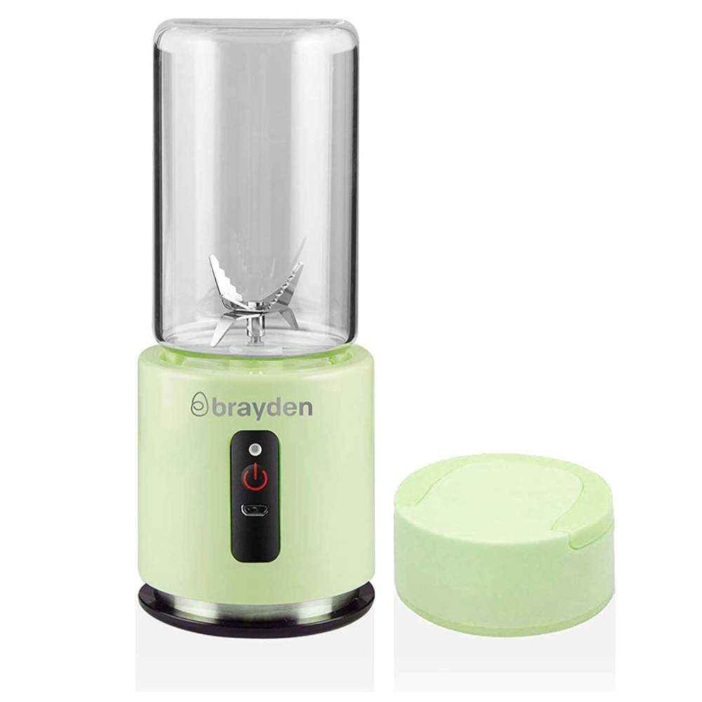 

Brayden Fito Rush Rechargeable Power Blender with Transparent Glass Jar, 330 ml, Green