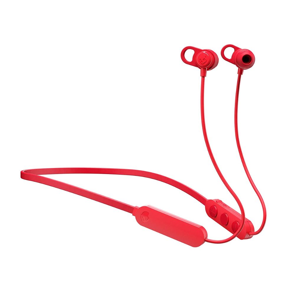 

Skullcandy Jib Plus Neckband with 6 Hours of Battery Life, Splash Resistant, Call, Track, and Volume Control (Cherry Red)
