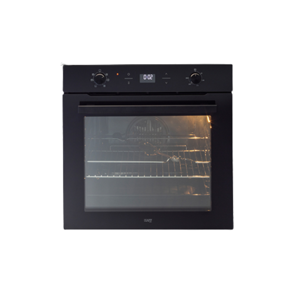 

Kaff 81 Litres Built-in Oven with Black Reflective Glass Fascia, Rotary Electronic Controls & Large Viewing Window (OV81 GIKF AFR, Black)