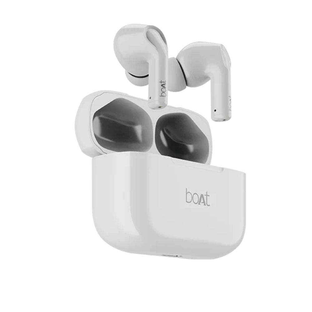 

boAt Airdopes 163 Earbuds with Massive Playback of Up To 17 Hour, IPX5 Water & Sweat Resistance, IWP Technology, Type C Interface (Pearl White)