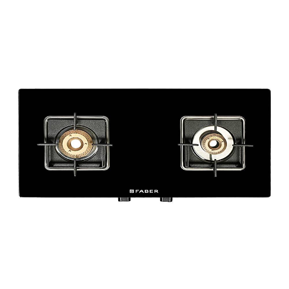 

Faber Remo Cooktop with Manual Ignition, 2 Brass Burner, Premium Quality Knob, Toughened Glass Body (Black, 2BB BK)