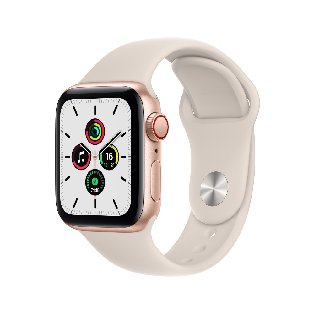 

Apple Watch SE Gold GPS + Cellular 44 mm Aluminium Case with Starlight Sport Band